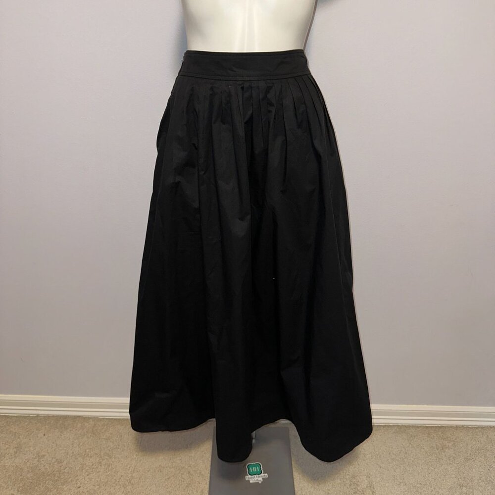 Pixie Market Black Long Maxi Skirt 100% Cotton Womens Size Medium Goth Classic - Picture 2 of 9